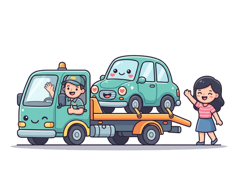 Step 3: We Collect — Our flatbed comes to you anywhere in Bromley Town. Typically within 24–48 hours. Driveway, garage, or street — we'll find you.