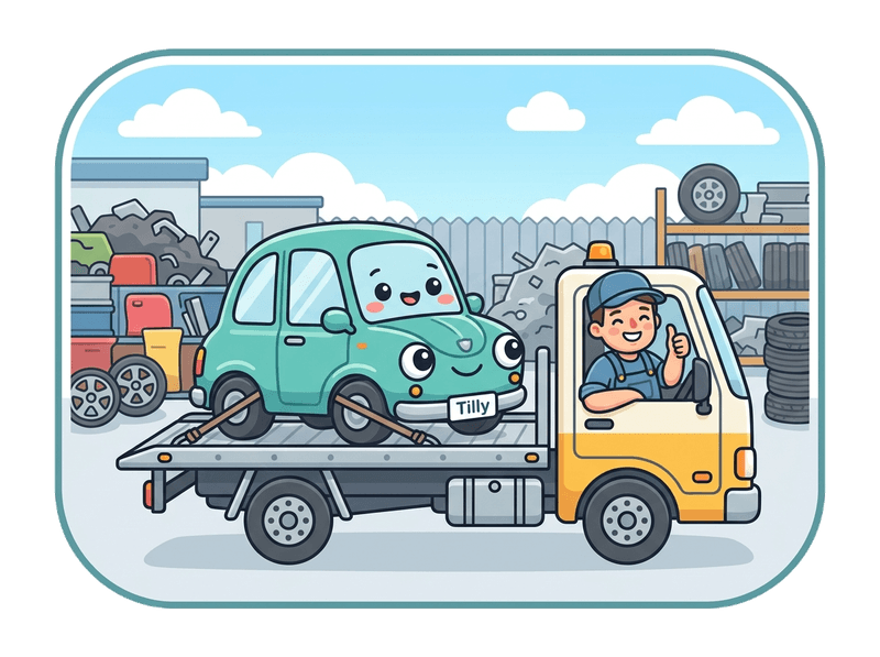 Scrap Car Collection service illustration